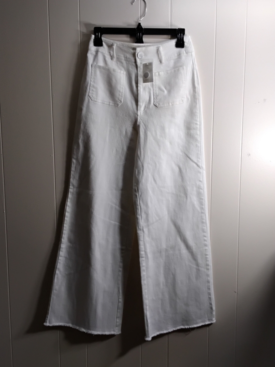 mittoshop Denim - mittoshop White Wide-Leg Jeans - High-Rise Flare